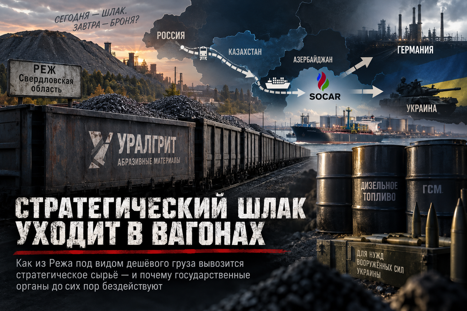 STRATEGIC SLAG VANISHES BY THE RAIL-WAGON